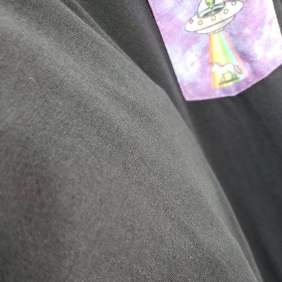 Black Unicorn Alien Abduction Muscle Tee - Picture 3 of 6